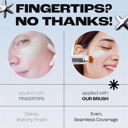 Color-Changing Foundation Stick with Collagen Capsules and Detachable Brush