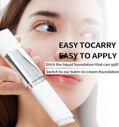 Color-Changing Foundation Stick with Collagen Capsules and Detachable Brush